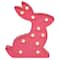 9.5" LED Lighted Pink Easter Bunny Marquee Wall Sign